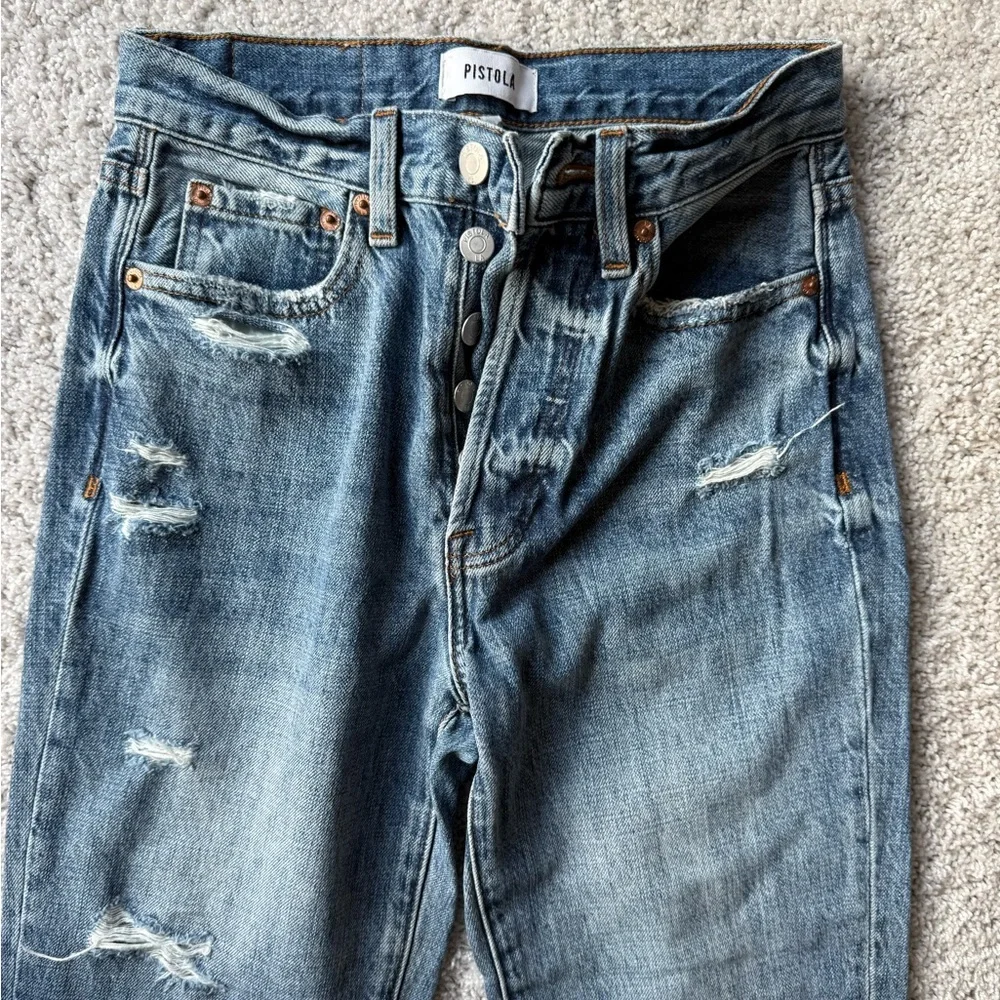 Pistola Womens Straight Blue Jeans - Picture 4 of 11